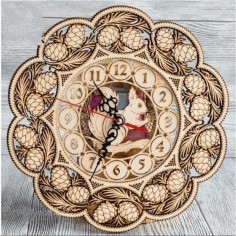 Clock e0015335 Plasma For Laser Cut Free DXF File
