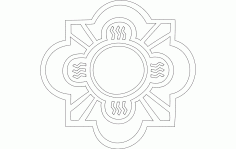 Clock Face Art Free DXF File