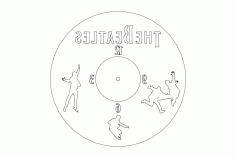 Clock On A Record Beatles Free DXF File