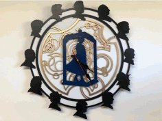 Clock Star Wars Photo Frame Free DXF File