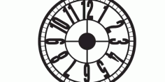 Clock To Laser Cuts Download Free DXF File