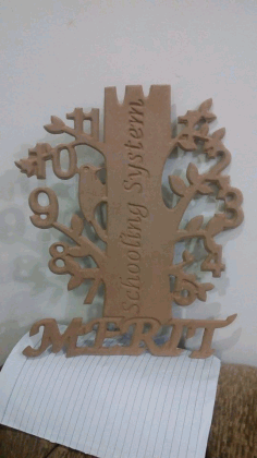 Clock Tree Design Laser Cut Free DXF File