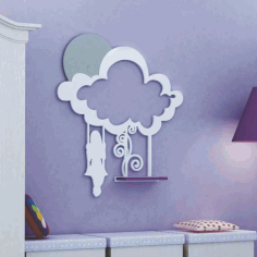 Cloud Photo Frame For Laser Cutting Free Vector File