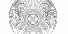 Cnc Engraving Mandala Decor Free DXF File