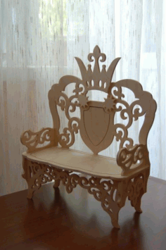 Cnc Laser Cut Crown Chair Design Free DXF File