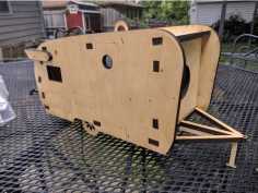 Cnc Laser Cut Design Vintage Trolly Wooden Free DXF File