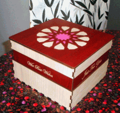 Cnc Laser Cut Plywood 3d Gift Box Free DXF File