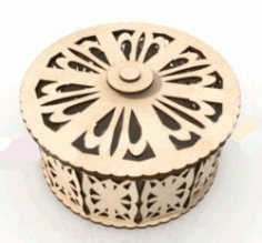 Cnc Laser Cut Small Round Box Free DXF File