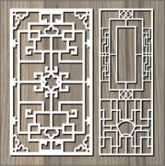 Cnc Laser Cut Square Hook Pattern Free Vector File
