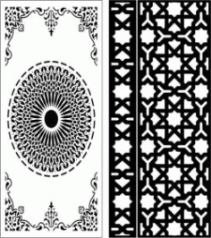 Cnc Laser Cut Star Baffles And Islamic Circle Free Vector File, Free Vectors File