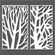Cnc Laser Cut The Tree Has Sharp Lines Free Vector File, Free Vectors File