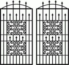 Cnc Laser Cut Wavy Iron Door Pattern Download Plasma Free Vector File