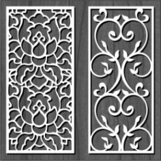 Cnc Laser Cut White Flower Bulkhead Free Vector File