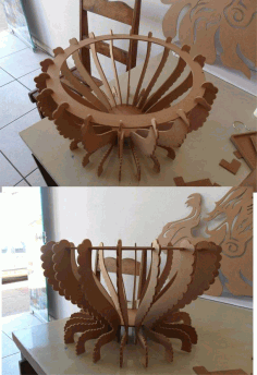 Cnc Laser Cut Wood Project Fruit Storage Bowl Free DXF File