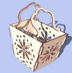 Cnc Laser Cut Wooden Basket Free Vector File