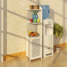 Cnc Laser Cut Wooden Corner Rack Shelves Free DXF File