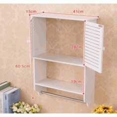 Cnc Laser Cutting Wood Wall Mounted Shelf Free DXF File