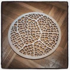 Coaster Leaf Structure Fine Drawing Free DXF File