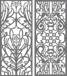 Collection Of Panel Screen Room Divider Patterns For Laser Cut Free Vector File