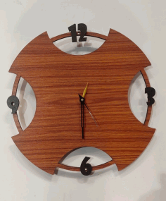 Contemporary Design Wall Clock For Laser Cut Free Vector File, Free Vectors File