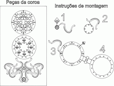 Coroa 3d Puzzle Free DXF File