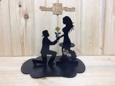 Couple Napkin Holder With Flower Free Vector File