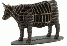 Cow 3d Puzzle Free DXF File