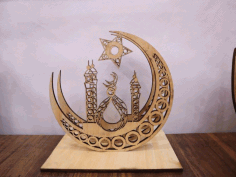 Crescent Napkin Holder Laser Cutting Free Vector File