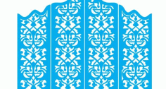 Cut Folding Screen Panel Grid 1 Free DXF File