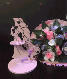Cute Girl Napkin Holder For Laser Cut Free DXF File
