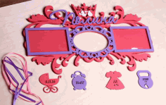 Cute Vector Photo Frame Laser Cut Free Vector File