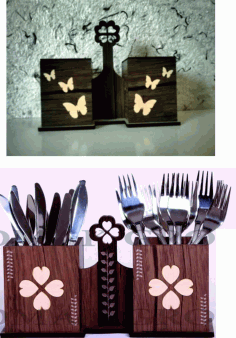 Cutlery Box Layout For Laser Cut Free DXF File