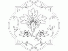 Cvetok Flower Free DXF File