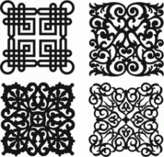 Damask Seamless Floral Pattern For Laser Cut Plasma Free DXF File