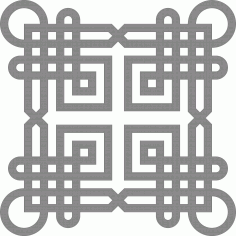 Damask Seamless Floral Pattern For Laser Cutting Free DXF File