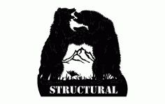 Dancing Bears Structural Free DXF File, Free Vectors File