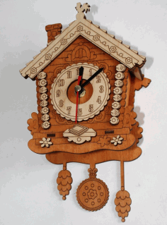 Decor Hut Wall Clock For Laser Cut Free Vector File, Free Vectors File