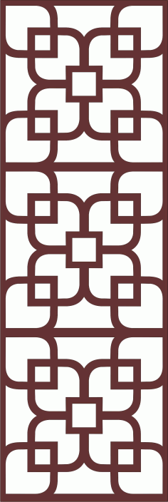 Decor Seamless Floral Grill Panel For Laser Cutting Free DXF File
