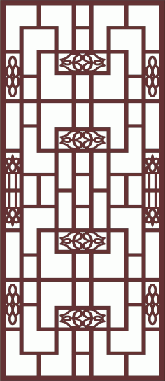 Decor Seamless Floral Jali Design For Laser Cutting Free DXF File