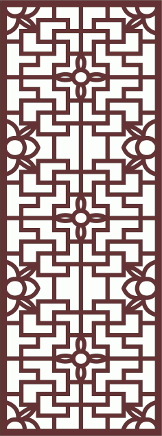 Decor Seamless Floral Jali For Laser Cutting Free DXF File