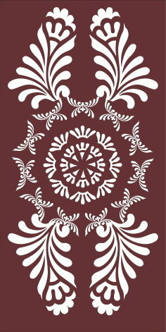 Decor Seamless Floral Lattice Design For Laser Cut Free Vector File
