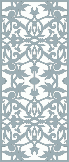 Decor Seamless Floral Lattice Stencil For Laser Cut Free Vector File