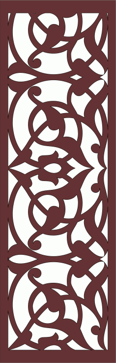 Decor Seamless Floral Screen Design Cnc Laser Cutting Free DXF File