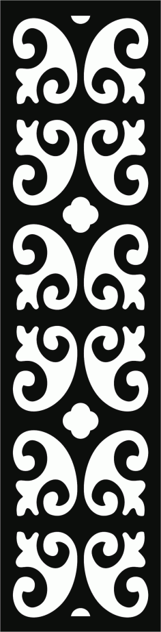 Decor Seamless Floral Screen Design For Laser Cut Free Vector File