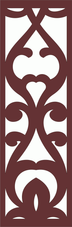 Decor Seamless Floral Screen For Laser Cutting Free DXF File
