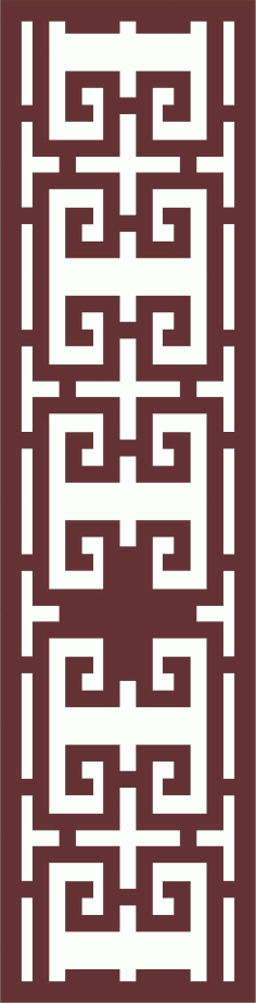 Decor Seamless Floral Screen Panel For Laser Cutting Free DXF File
