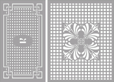 Decor Seamless Screen Panels Set For Laser Cutting Free DXF File