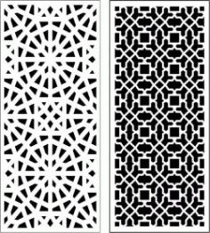 Decor Seamless Separator Floral Lattice Stencil Collection Free DXF File
