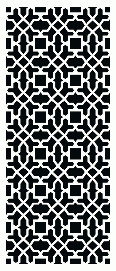 Decor Seamless Separator Floral Lattice Stencil For Laser Cut Free Vector File