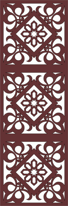 Decor Seamless Separator Grill Design For Laser Cut Free Vector File